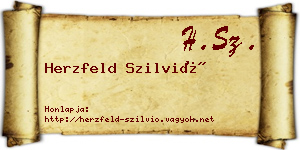 Herzfeld Szilvió névjegykártya